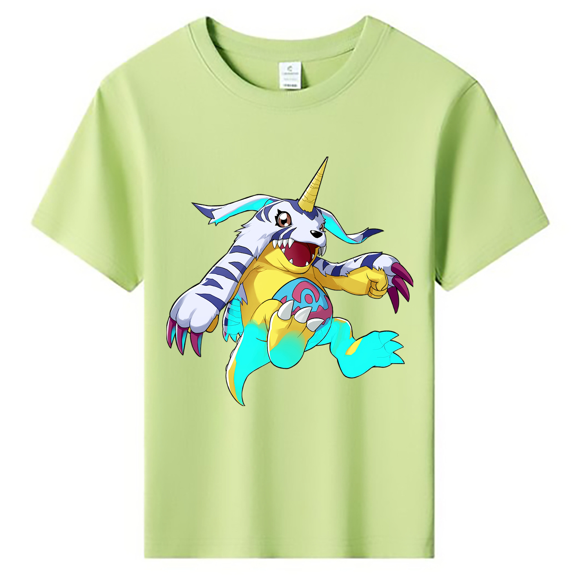 （画像用） Digimon デジタルモンスター/デジモン 綿100％キッズTシャツ（フロントプリント）